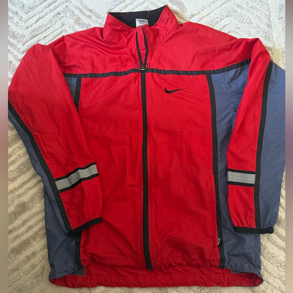 Nike Men's Red and Blue Windbreaker